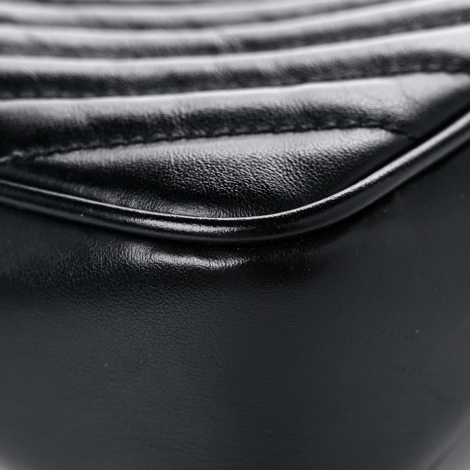 Saint Laurent Calfskin Matelasse Monogram Lou Camera Bag Black 11 of 16
