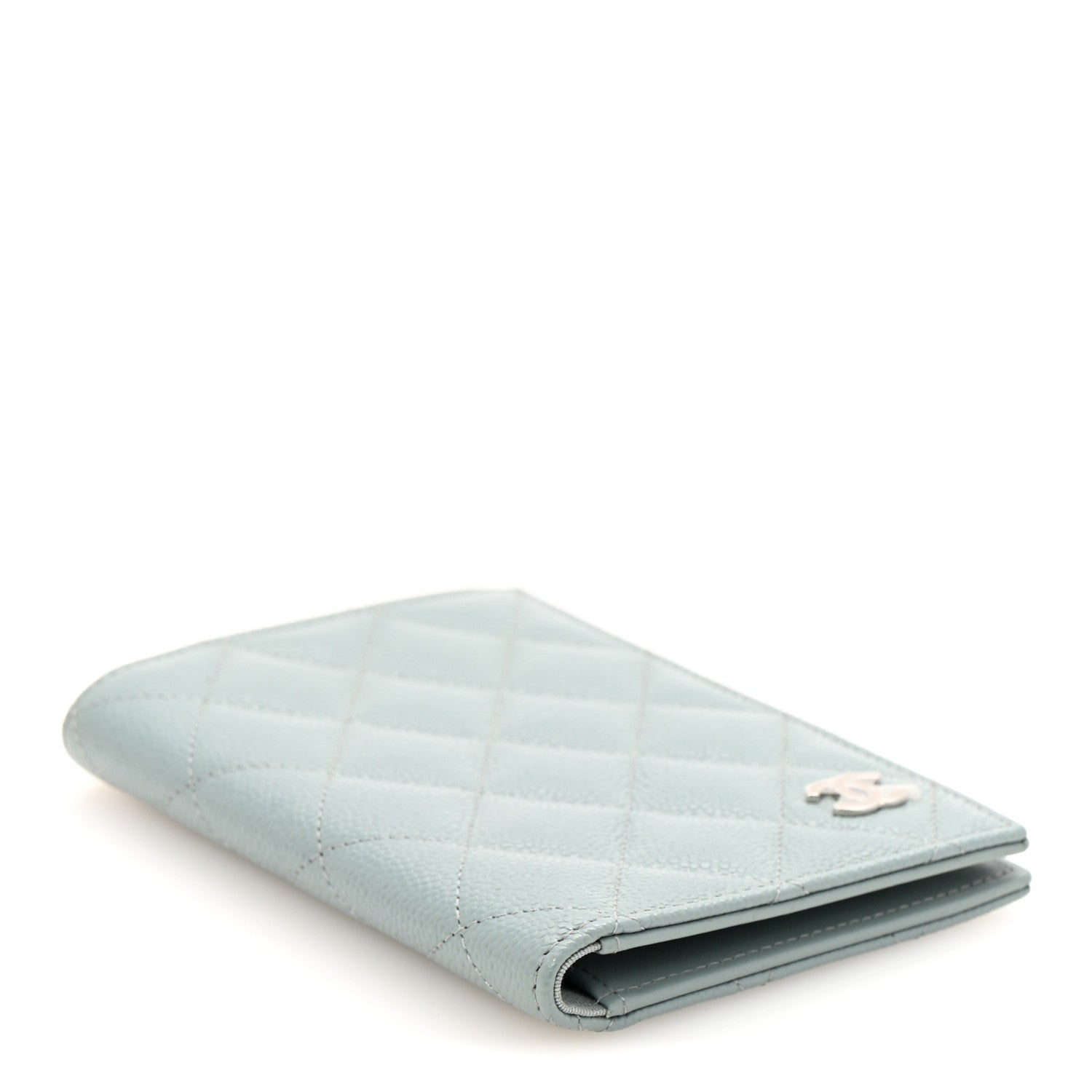 Chanel Caviar Quilted Passport Holder Blue 4 of 8
