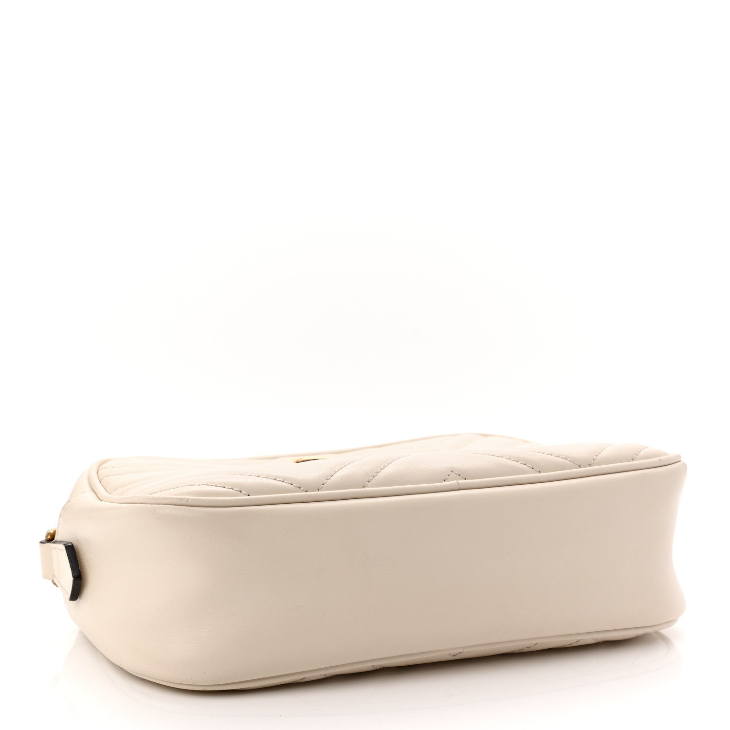 Gucci Calfskin Matelasse Small GG Marmont Chain Shoulder Bag White 4 of 11