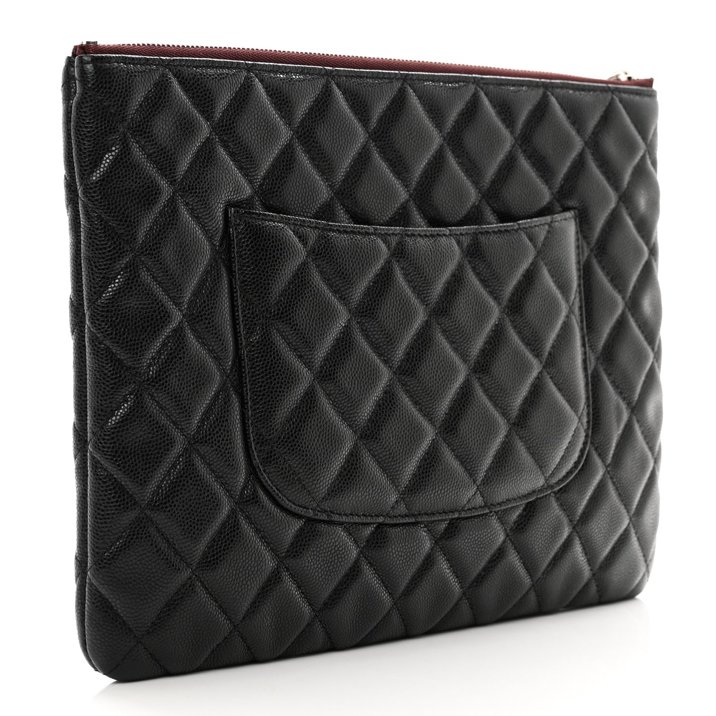 Caviar Quilted Medium Cosmetic Case Black
