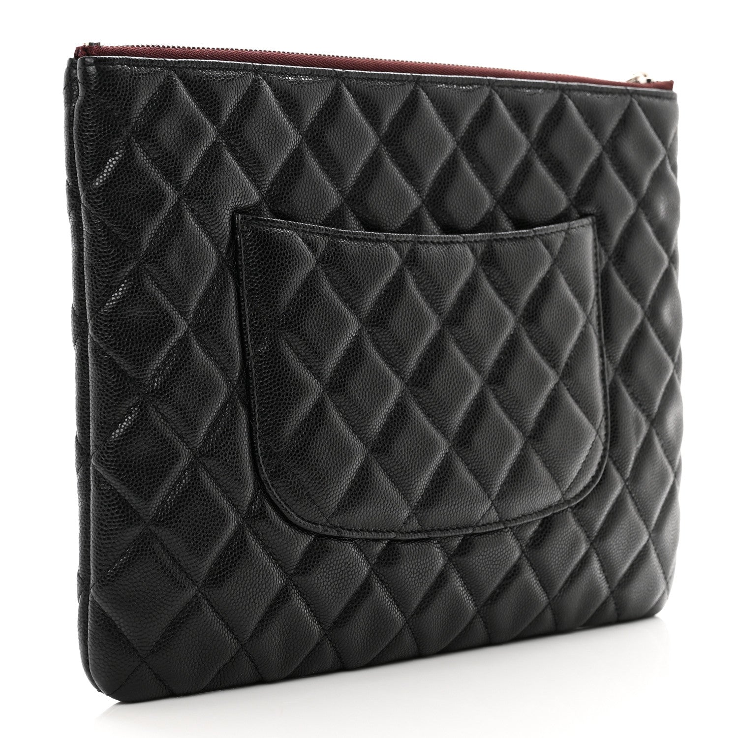 Chanel Caviar Quilted Medium Cosmetic Case Black 3 of 7