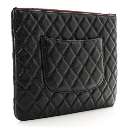 Chanel Caviar Quilted Medium Cosmetic Case Black 3 of 7