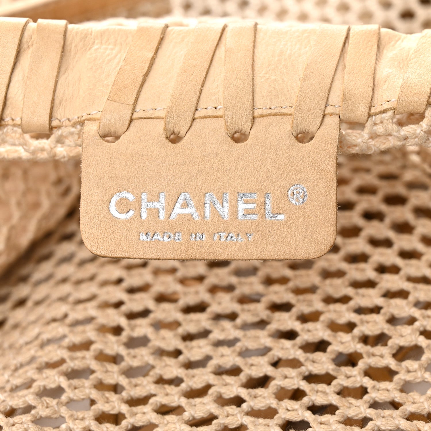 Chanel Calfskin Fringe Large La Madrague Tote Dark White 6 of 10