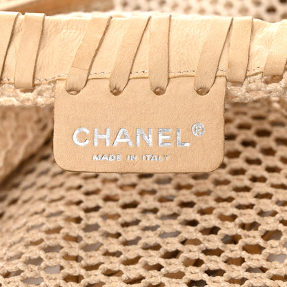 Chanel Calfskin Fringe Large La Madrague Tote Dark White 6 of 10