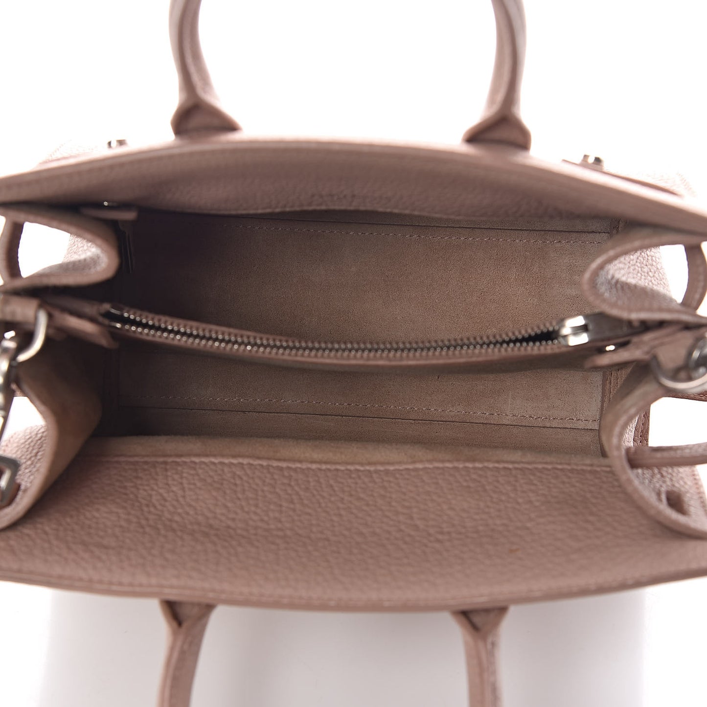 Grained Calfskin Nano Sac De Jour Souple Nude