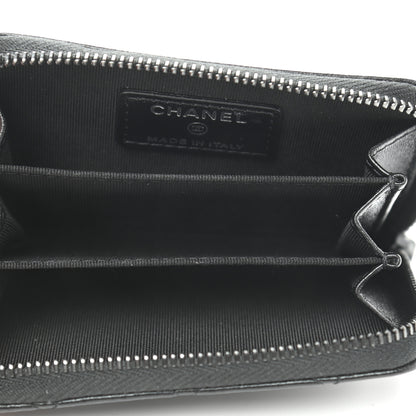 Chanel Lambskin Quilted Zip Coin Purse So Black 5 of 8