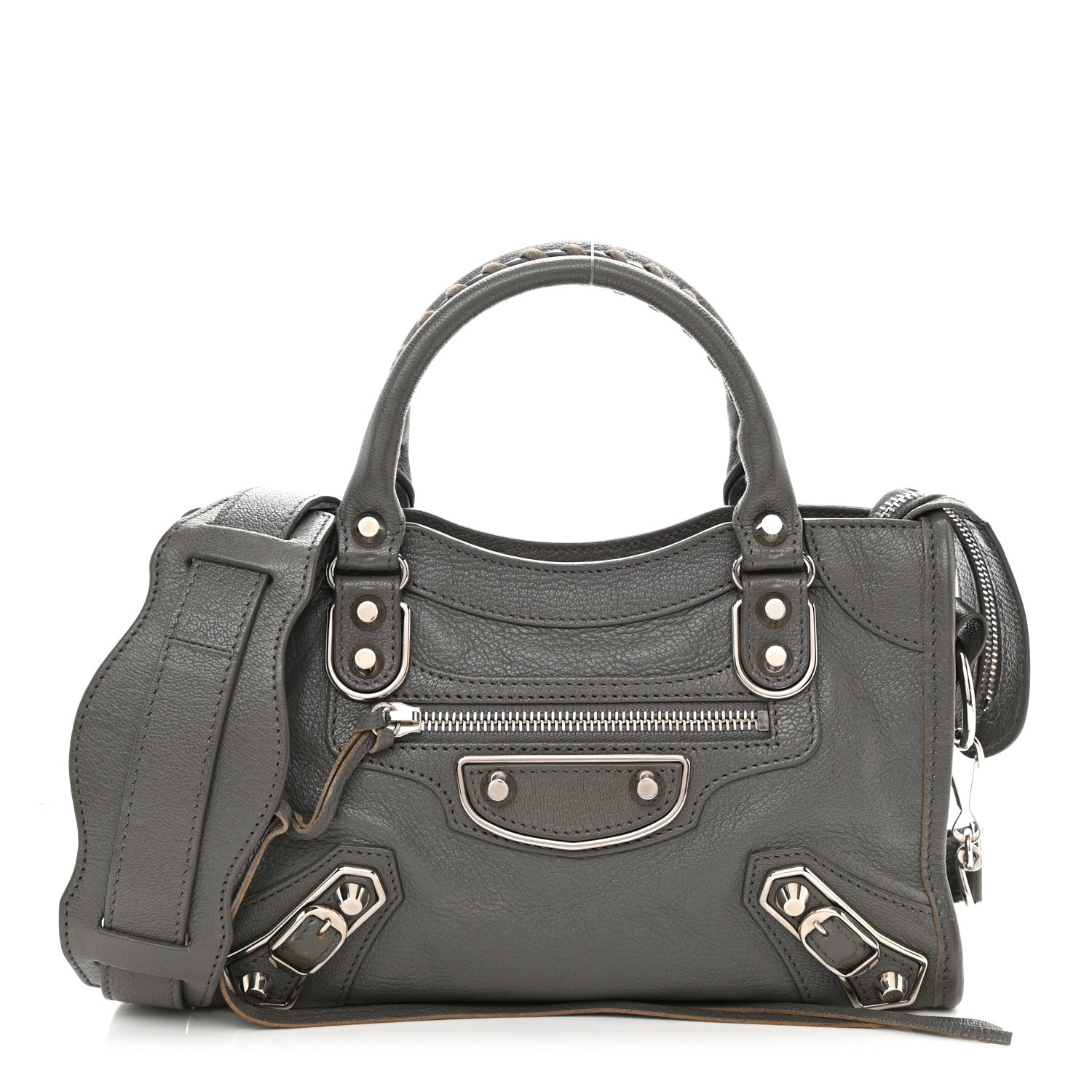 Balenciaga Chevre Silver Metallic Edge Hardware Mini City Gris Acier 1 of 10