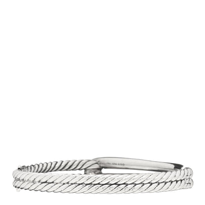 David Yurman Sterling Silver 18K Yellow Gold Single Loop Labyrinth Bracelet 2 of 4