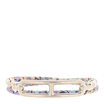 Hermes Silk Printed Astrologie Nouvelle Roulis Double Tour Bracelet T2 Lilas 1 of 5