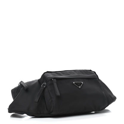 Prada Tessuto Nylon Double Pocket Belt Bag Black 3 of 7