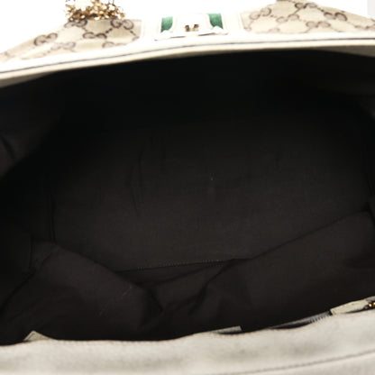 Gucci Monogram Web Large Treasure Boston Tote Beige 5 of 14