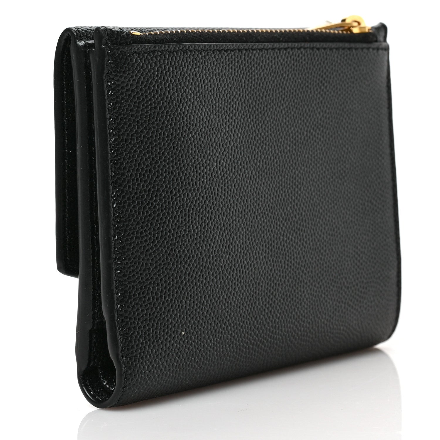 Saint Laurent Grain De Poudre Monogram Bi-Fold Wallet Black 3 of 7
