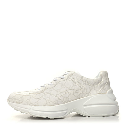 Gucci GG Supreme Monogram Mens Rhyton Sneakers 8 White 1 of 10