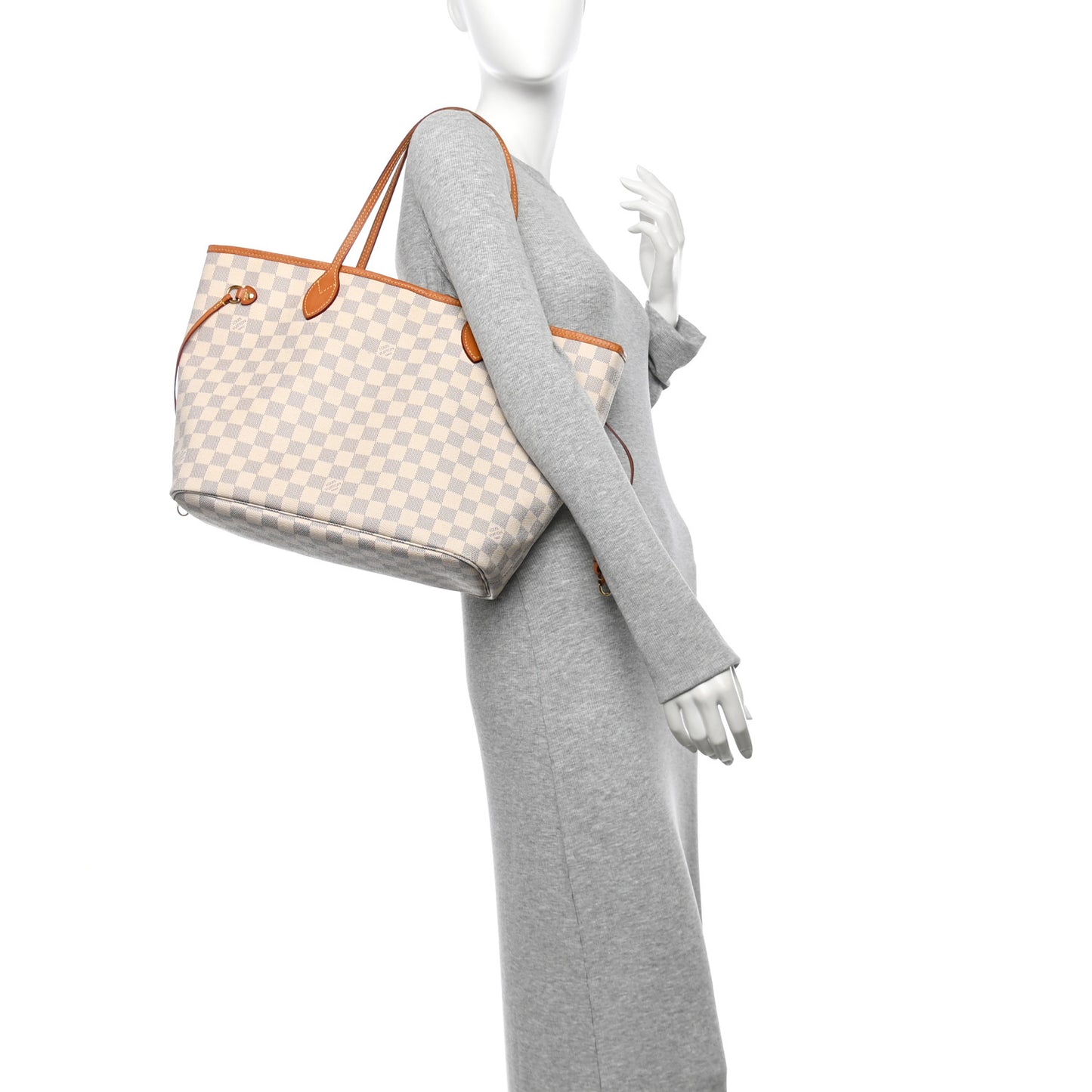 Damier Azur Neo Neverfull MM Rose Ballerine