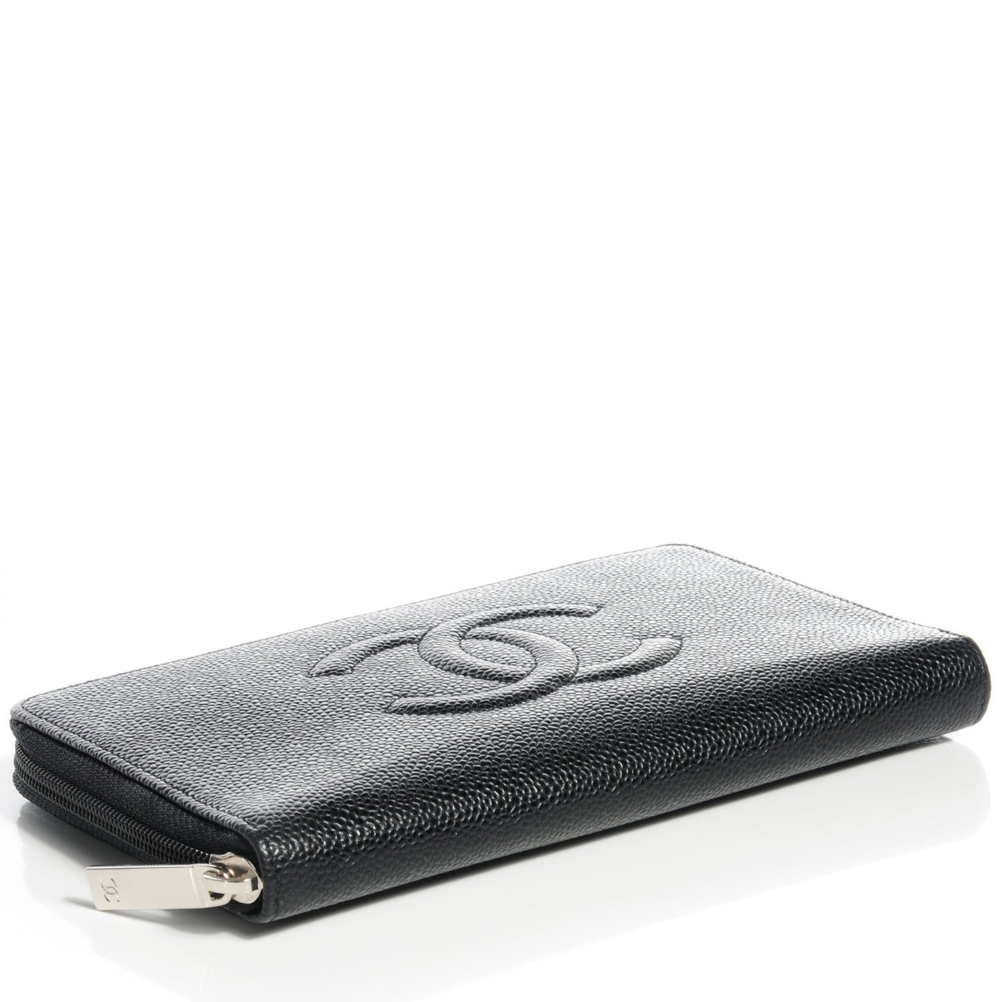 Caviar CC Large Zip Around Wallet Black