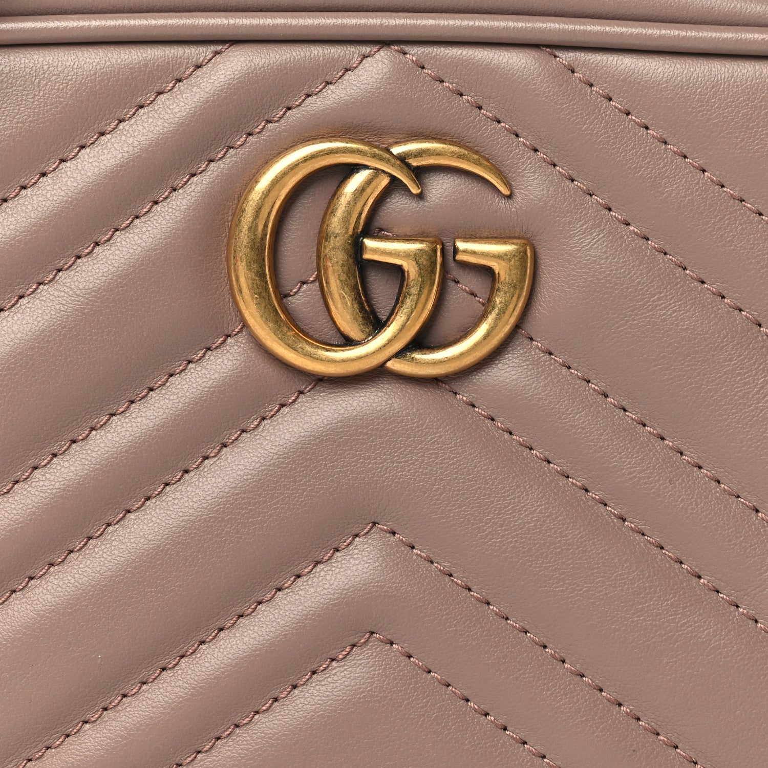 Gucci Calfskin Matelasse Mini GG Marmont Chain Shoulder Bag Porcelain Rose 8 of 11