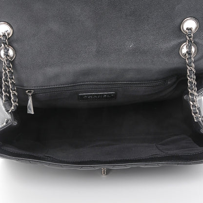 Chanel Calfskin Quilted Large Frame In Chain Flap Black 6 of 12