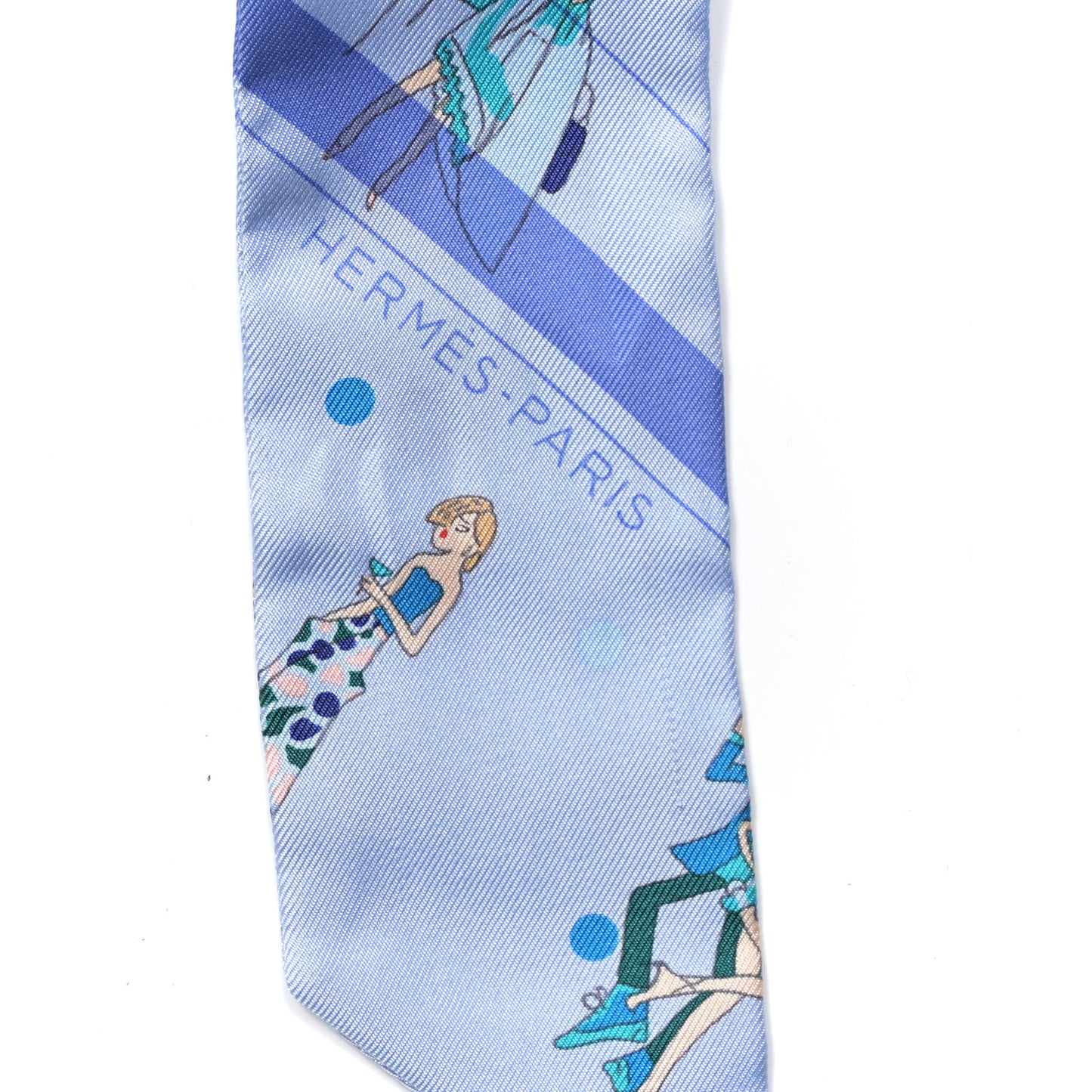 Silk Ex-Libris Les Parisiennes Twilly Ciel Turquoise Lavender