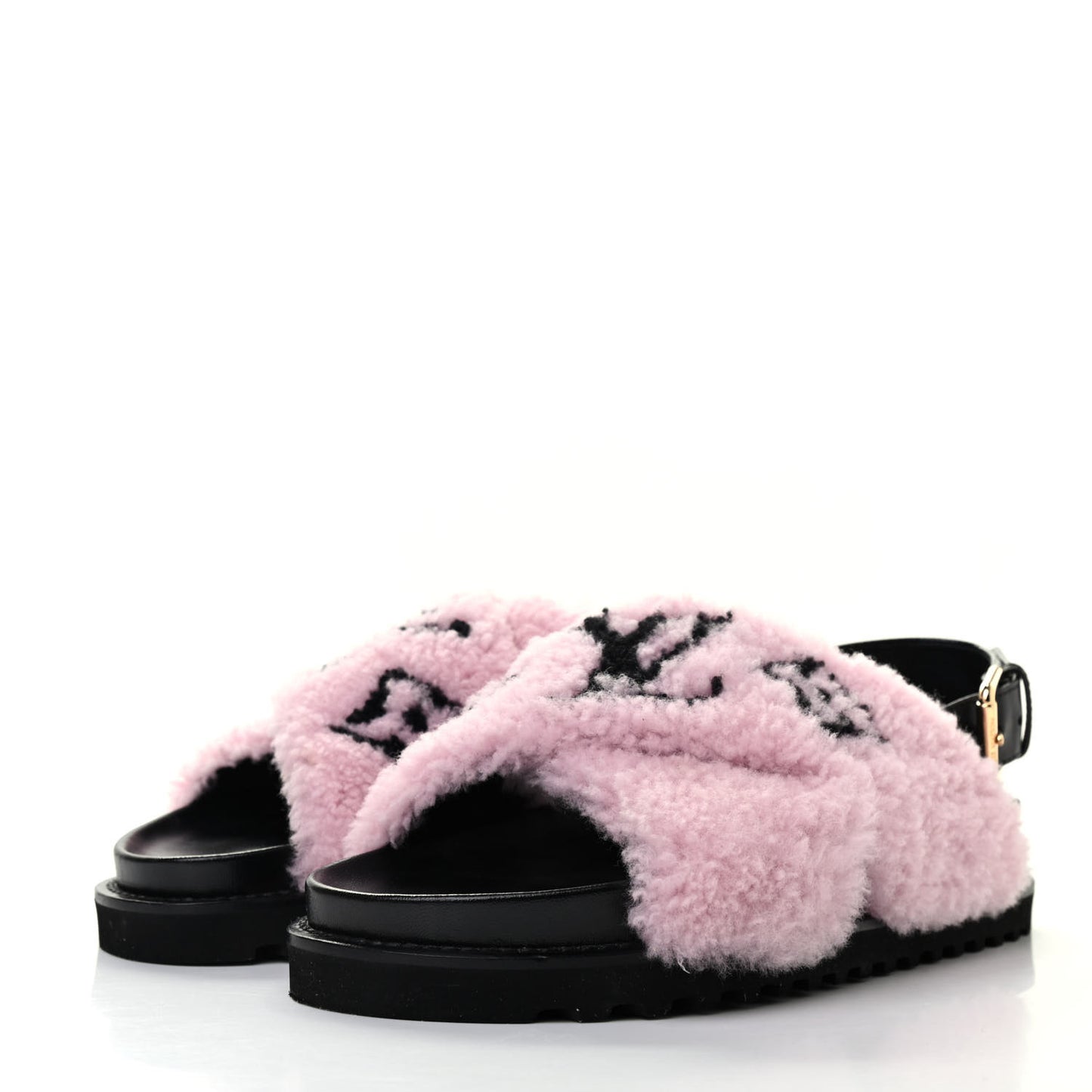 Shearling Paseo Sandals 40 Pink