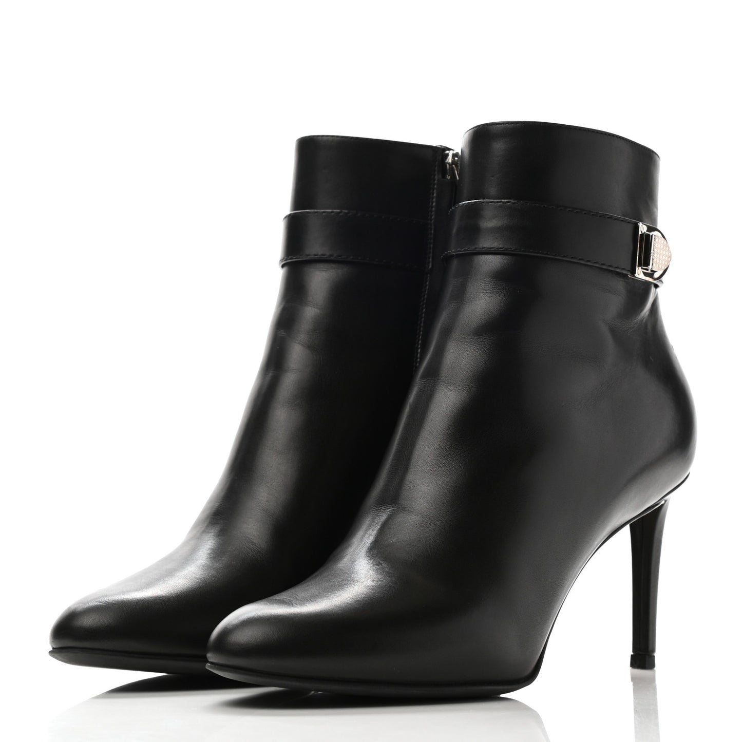 Calfskin Blason Low Boots 39.5 Black