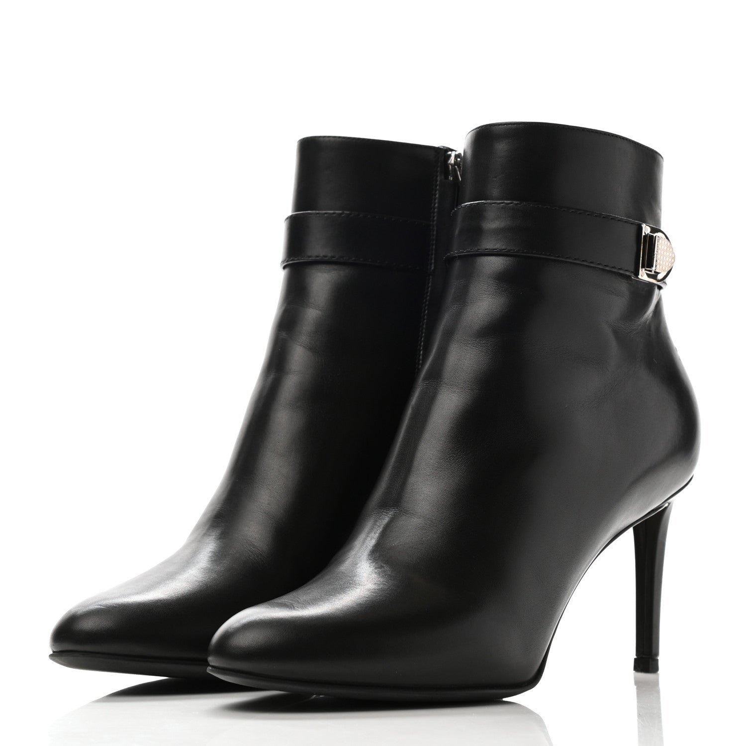 Christian Dior Calfskin Blason Low Boots 39.5 Black 3 of 16