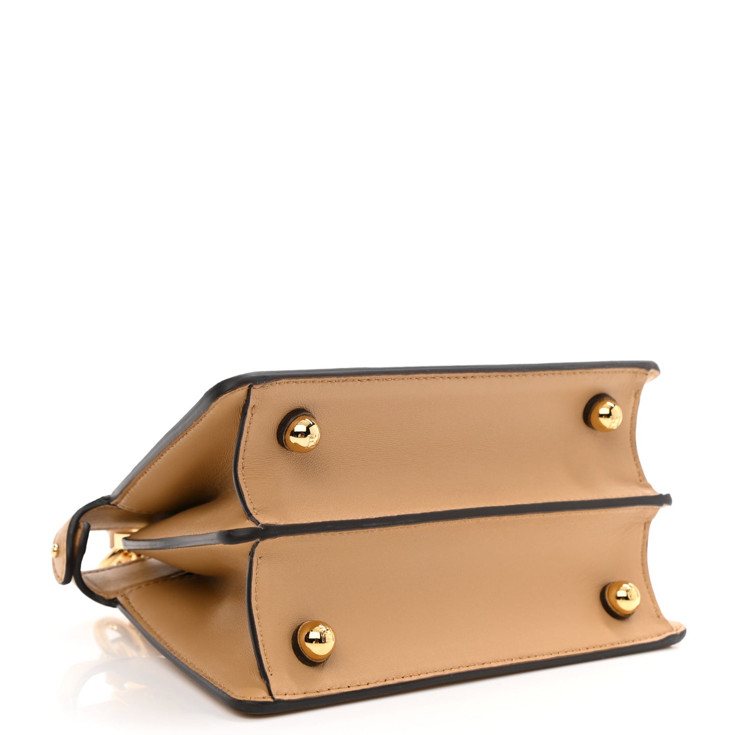 Shiny Nappa Petite Peekaboo I SEE U Satchel Miele Scuro