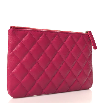 Chanel Caviar Quilted Cosmetic Case Fuchsia 3 of 7