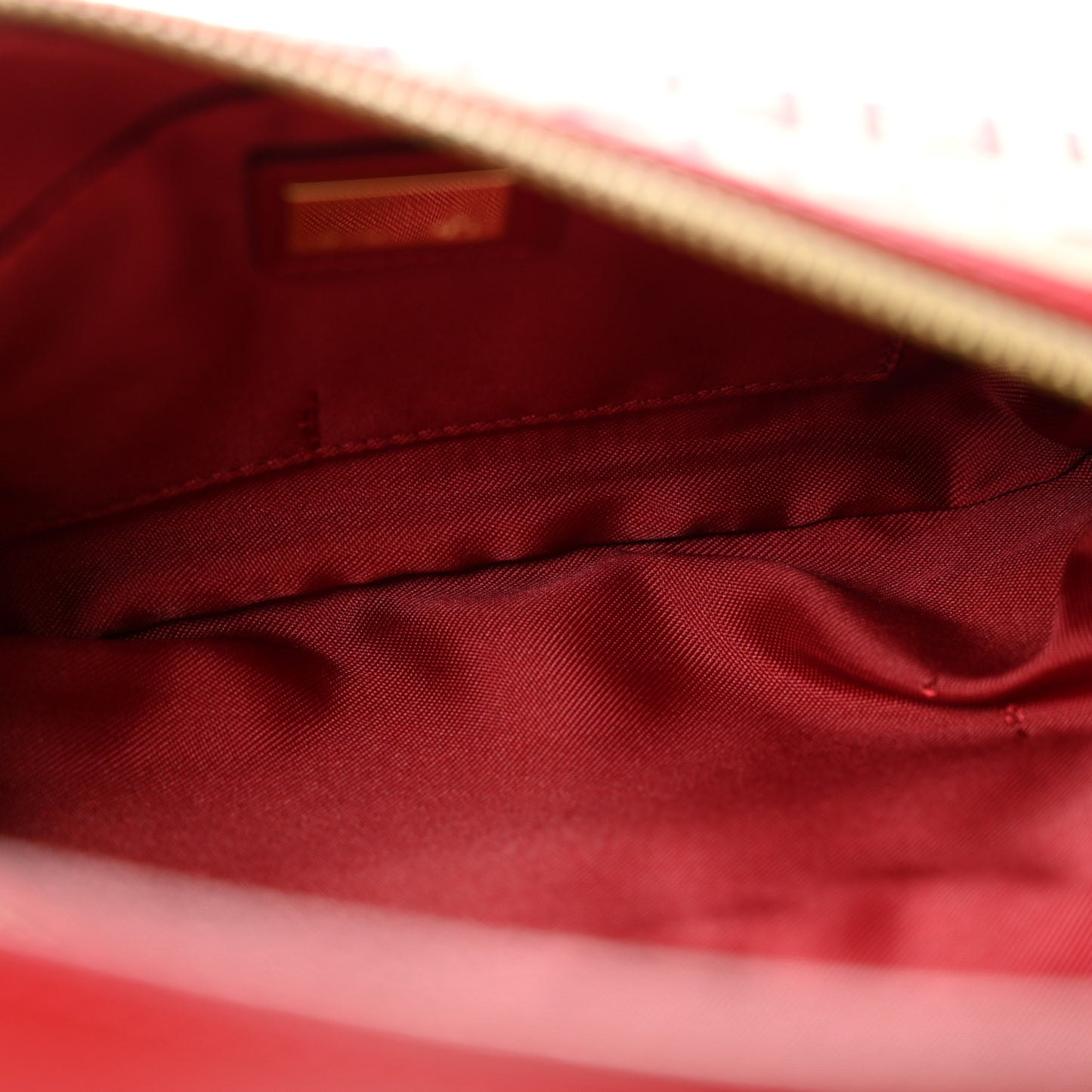 Zucchino Cuoio Small Chef Pocket Shoulder Bag Mogano Panna Rosso