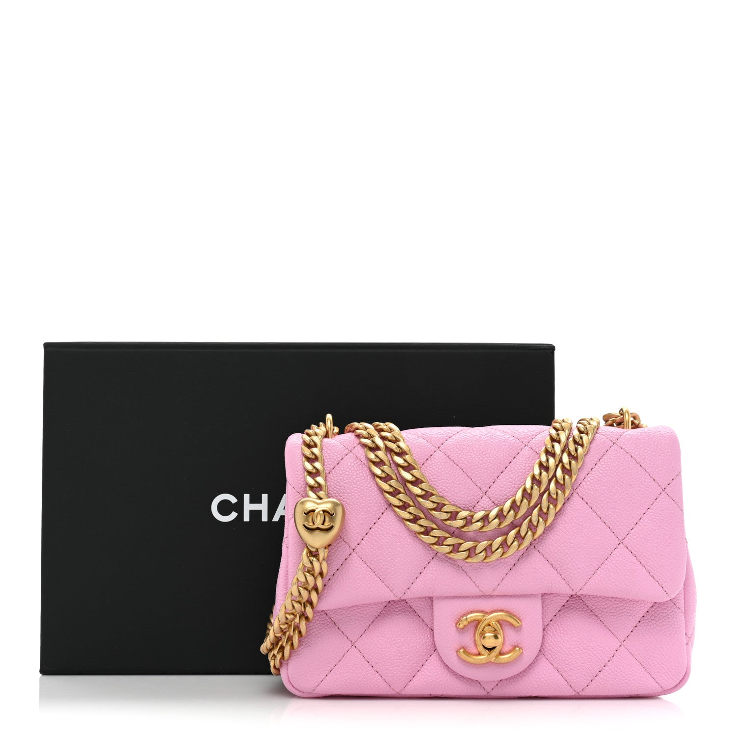 Chanel Caviar Quilted Mini Rectangular Sweetheart Flap Lilac 10 of 10