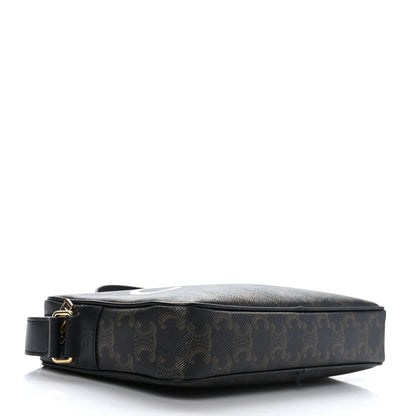 Celine Triomphe Canvas Medium Messenger Bag Black 4 of 10