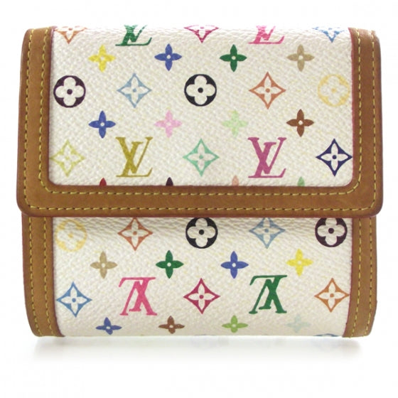 Monogram Multicolor Porte-Monnaie Billets Wallet White