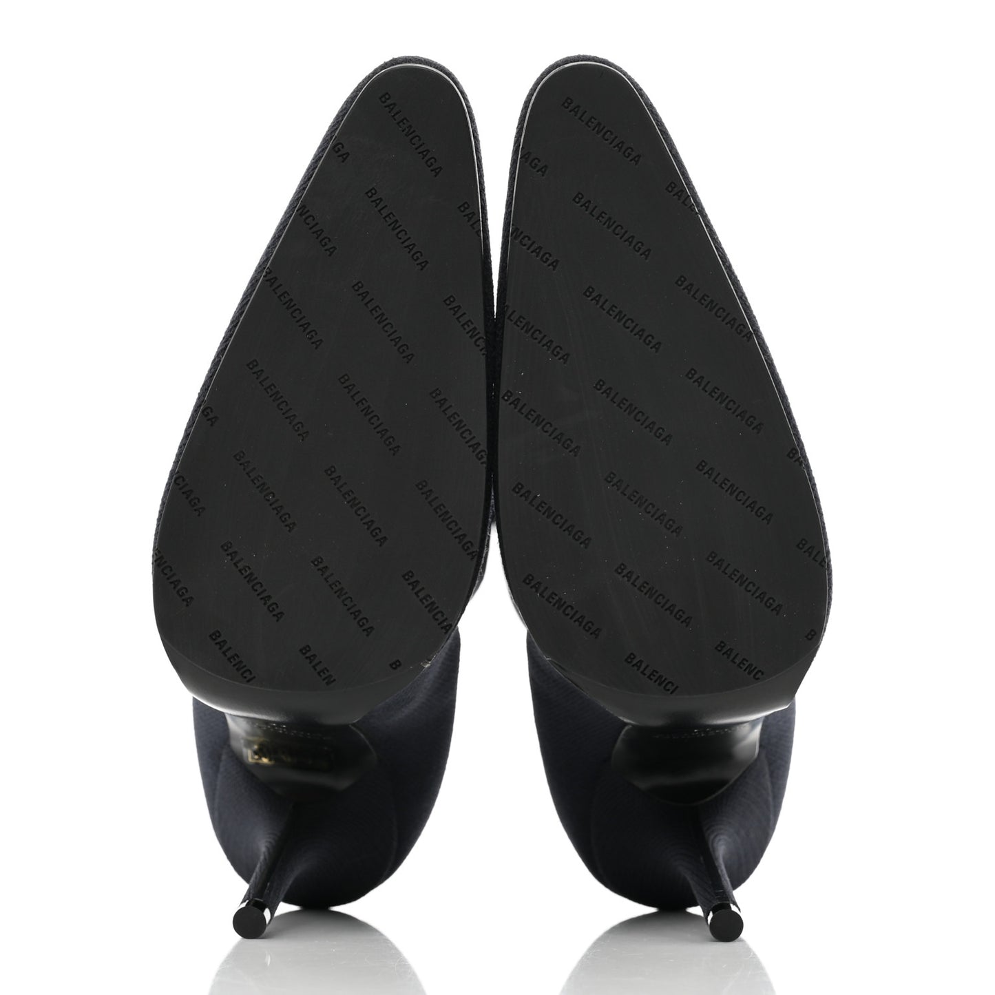 Knit Round Toe Knife Booties 40 Navy