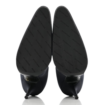 Balenciaga Knit Round Toe Knife Booties 40 Navy 5 of 12