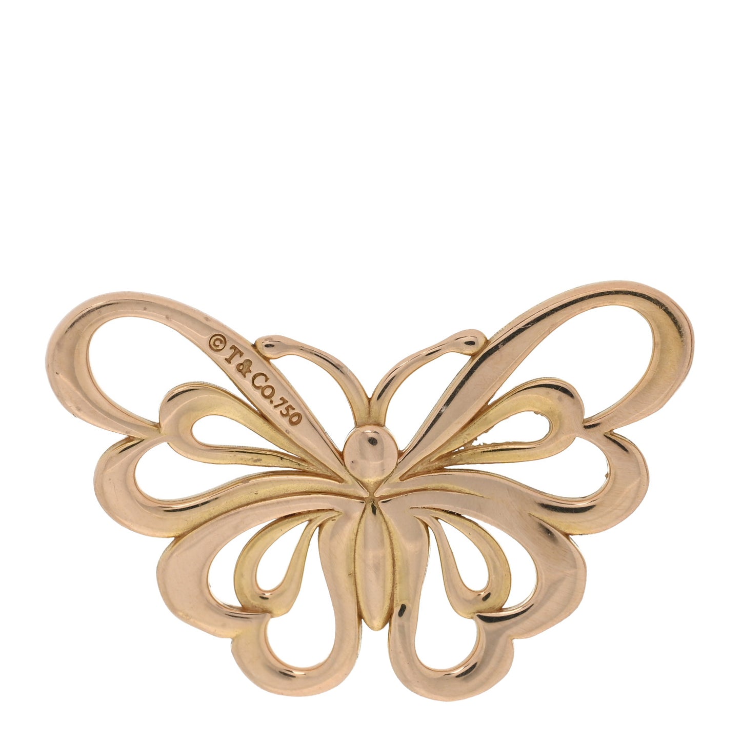 18K Rose Gold Butterfly Pendant
