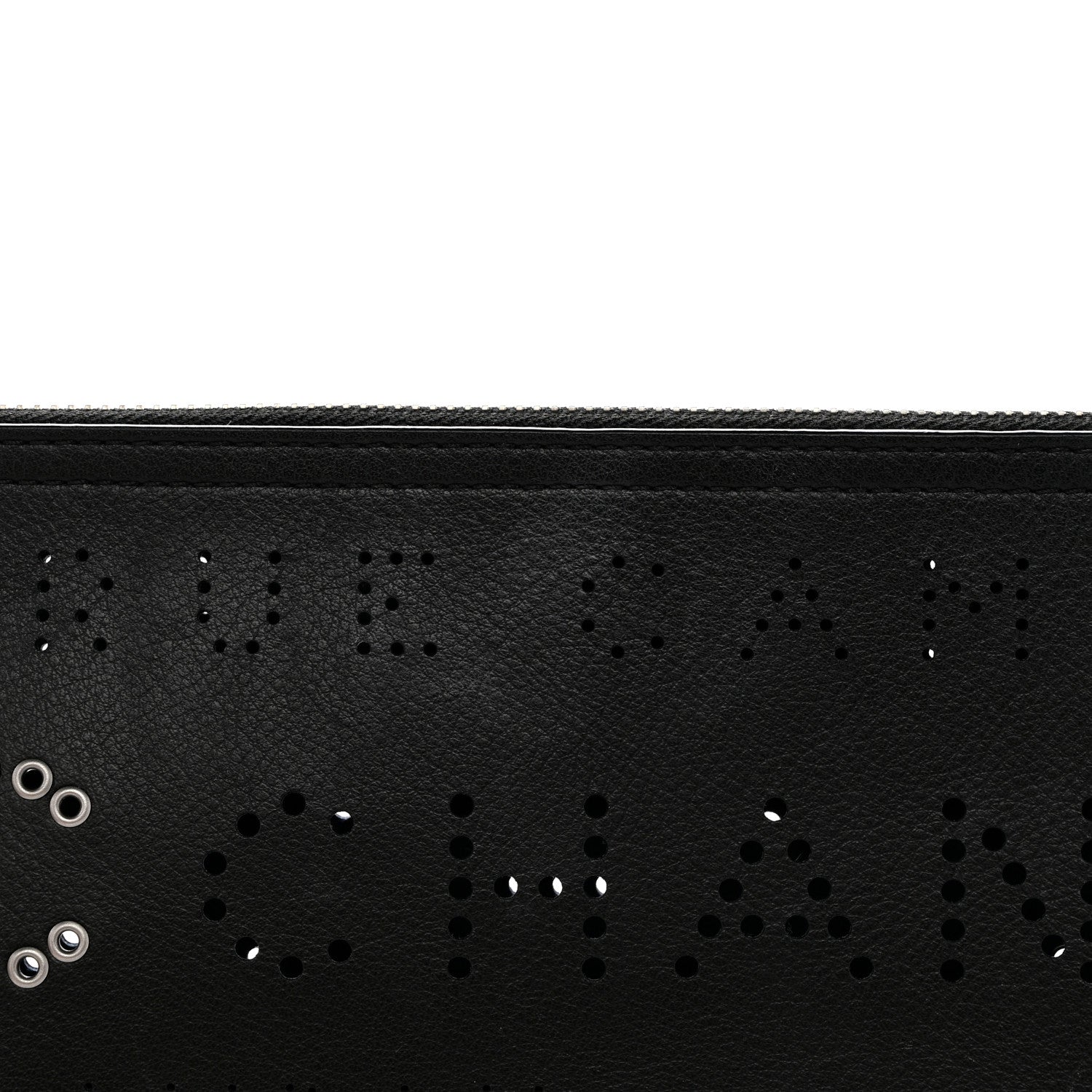 Chanel Calfskin Eyelets Clutch Black 8 of 9