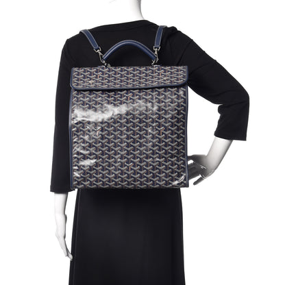 Goyard Goyardine Saint Leger Soft Briefcase Backpack Navy 2 of 9