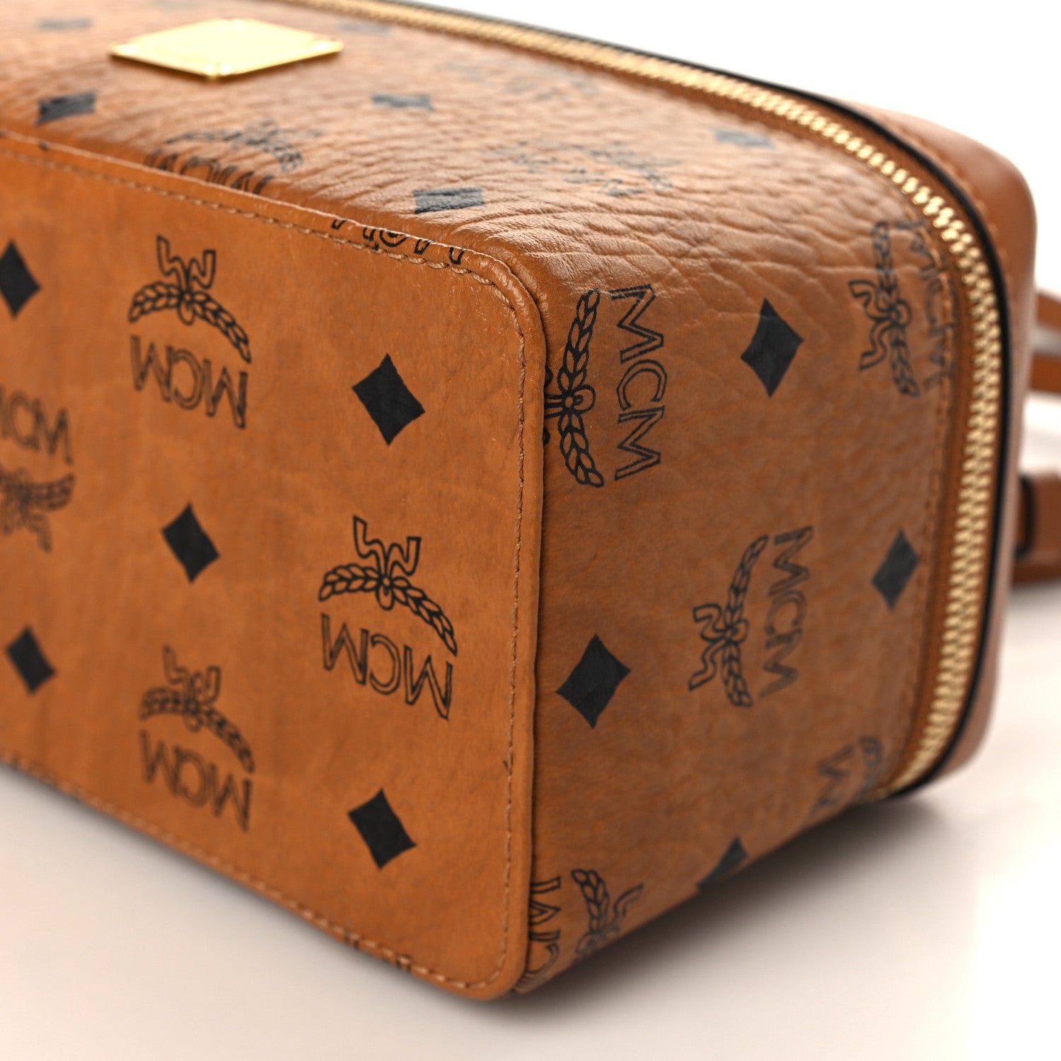 MCM Visetos Vanity Case Cognac 9 of 9