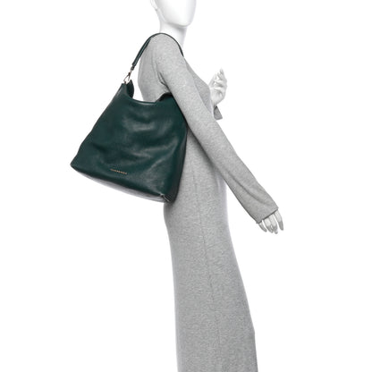 Burberry Grainy Calfskin Medium Cale Hobo Green 2 of 11