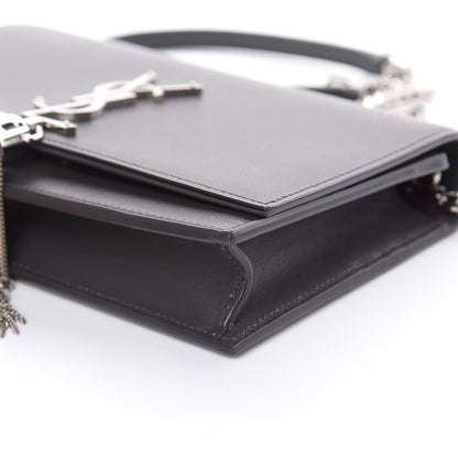 Saint Laurent Smooth Calfskin Classic Monogram Kate Tassel Chain Wallet Asphalt 7 of 13