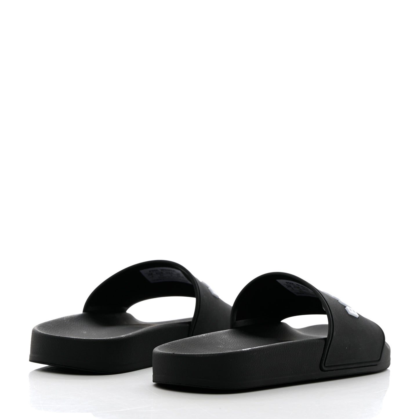 Rubber Womens Logo Pool Slide Sandals 37 Black