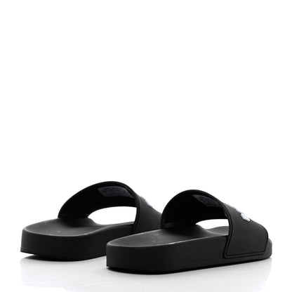 Balenciaga Rubber Womens Logo Pool Slide Sandals 37 Black 4 of 16