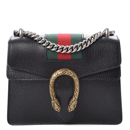 Gucci Calfskin Web Mini Dionysus Shoulder Bag Black 1 of 9