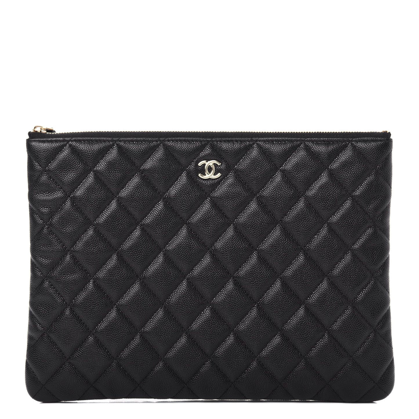 Caviar Quilted Medium Cosmetic Case Black