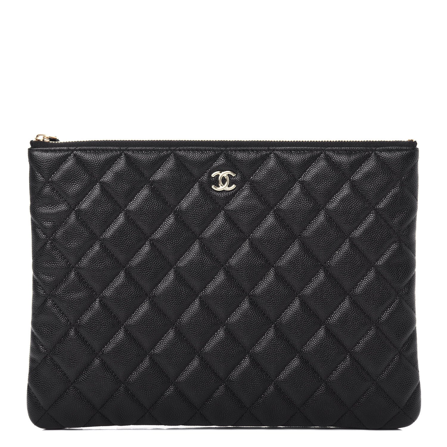 Chanel Caviar Quilted Medium Cosmetic Case Black 1 of 8
