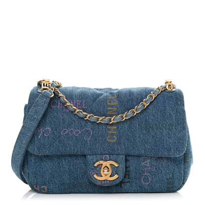 Chanel Denim Quilted Mini Denim Mood Rectangular Flap Blue Multicolor 1 of 10