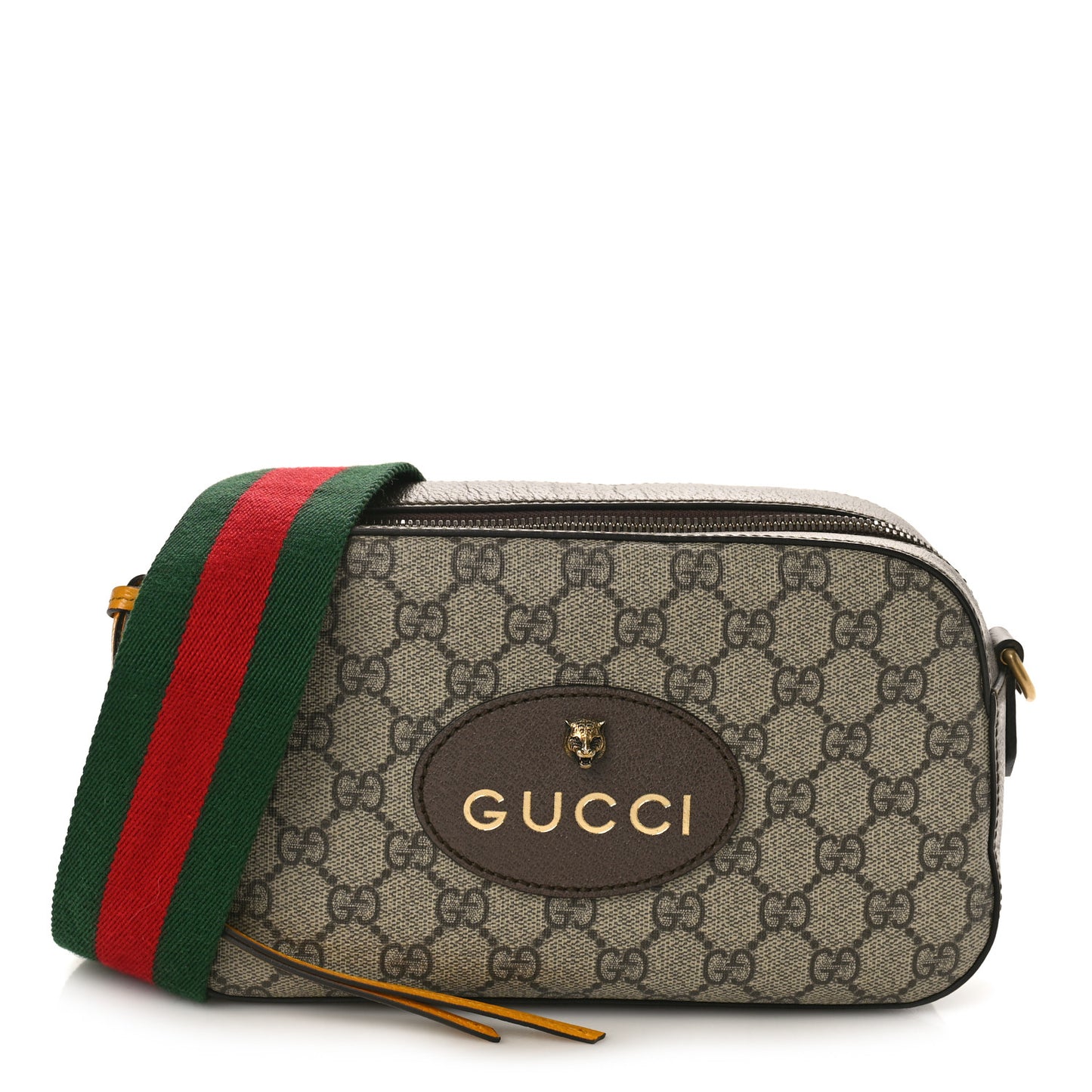 GG Supreme Monogram Web Neo Vintage Shoulder Bag Beige New Acero Crop