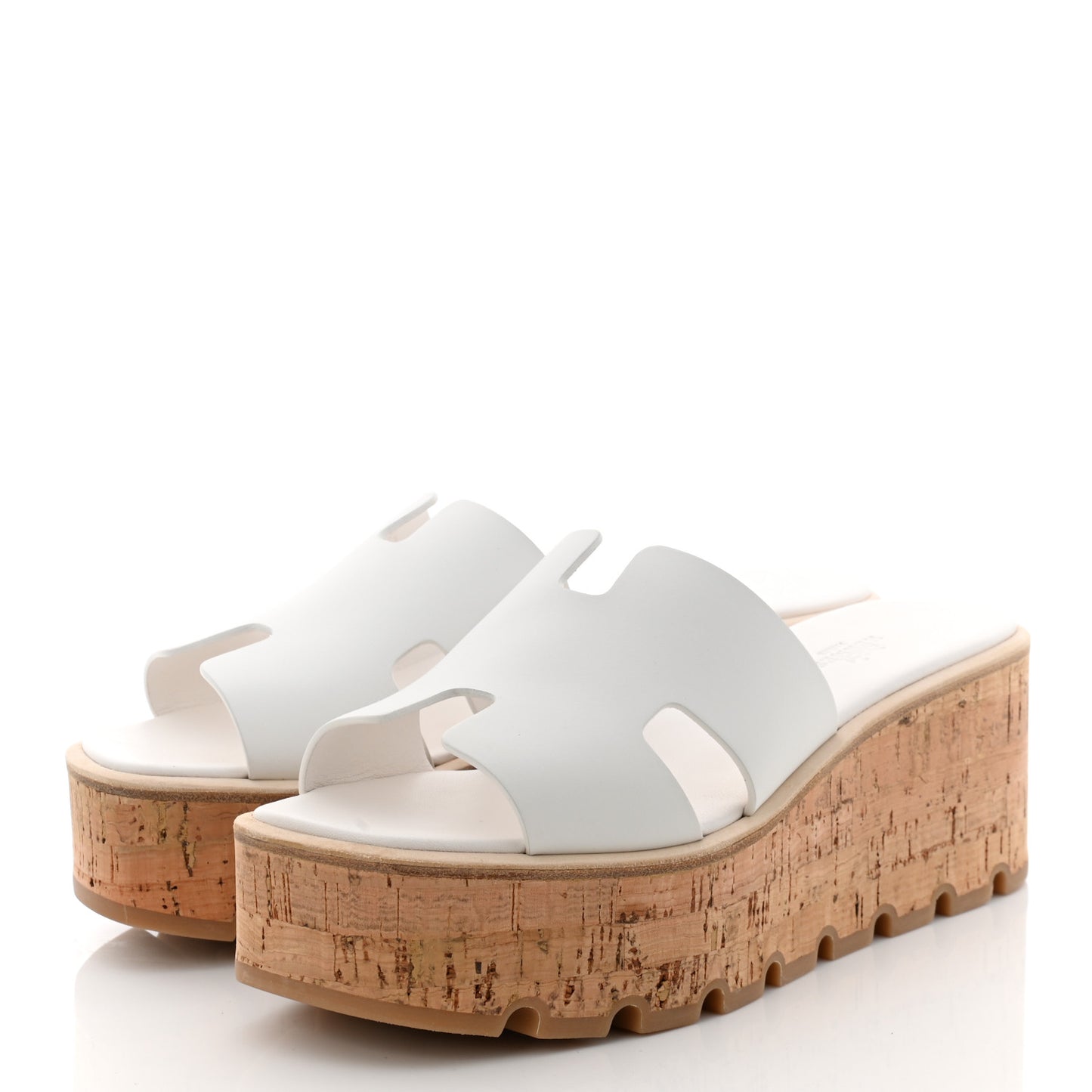 Calfskin Cork Eze 30 Sandals 39 White