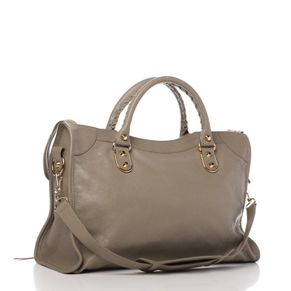 Balenciaga Chevre Gold Metallic Edge Hardware City Gris Taupe 3 of 9