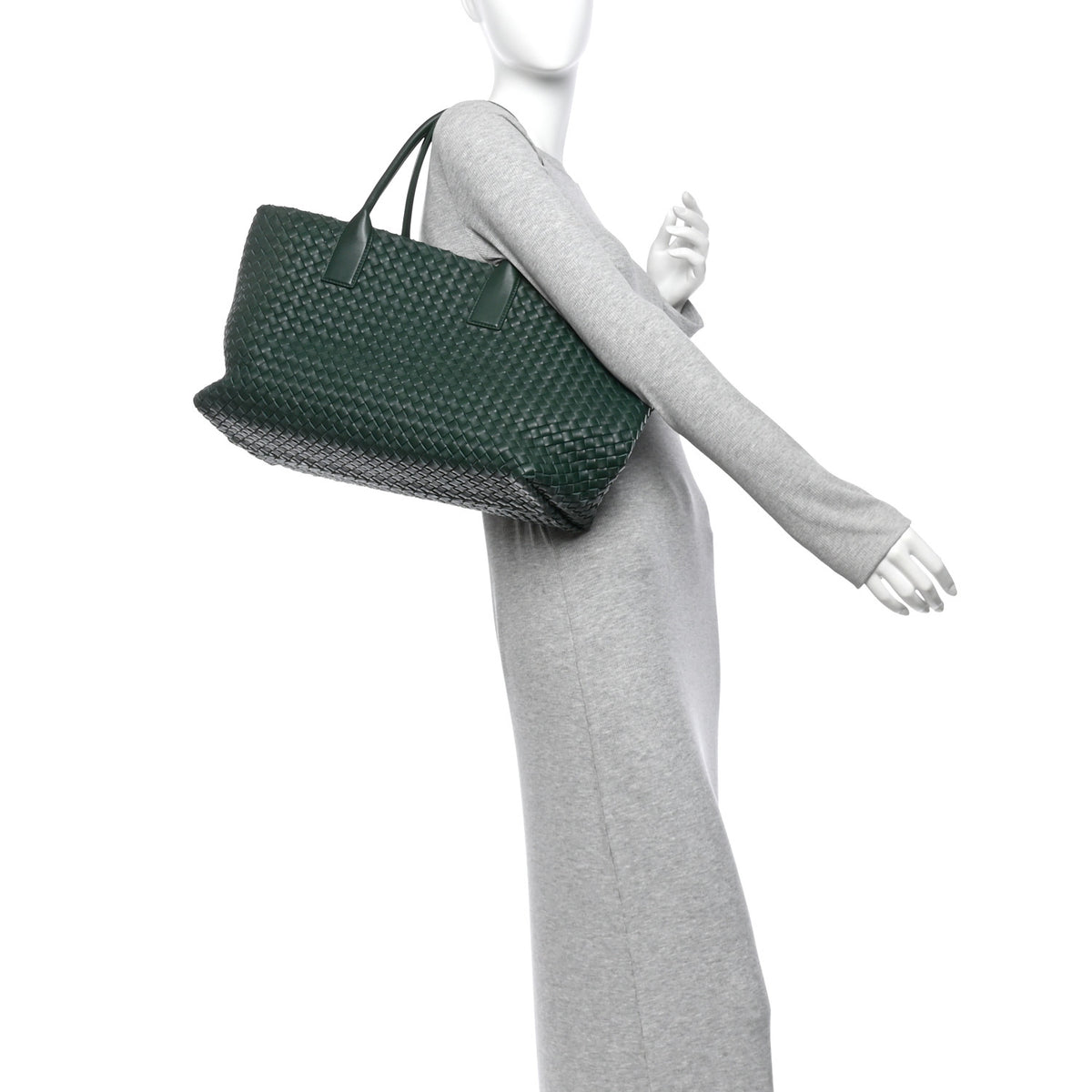 Bottega Veneta Lambskin Intrecciato Medium Cabat Basil 2 of 10