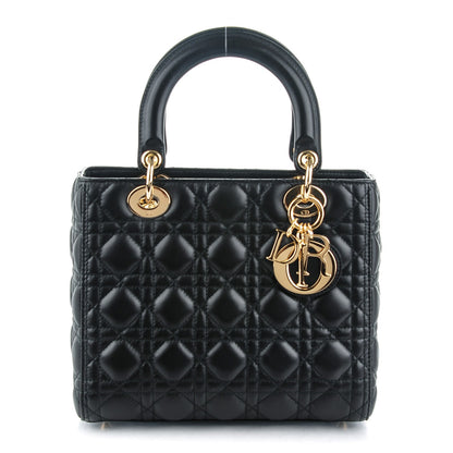 Christian Dior Lambskin Cannage Medium Lady Dior Black 1 of 7
